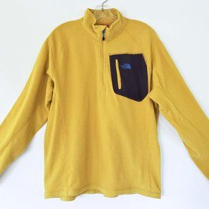 The North Face Men's Yellow Fleece Top LARGE